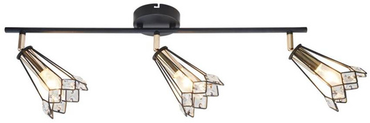 Deckenleuchte schwarzer Spot 3xGU10 54cm Colly 93-01634