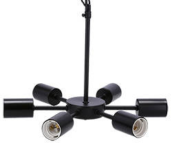 Suspensie Sparta neagra 6X60W E27 36-09395