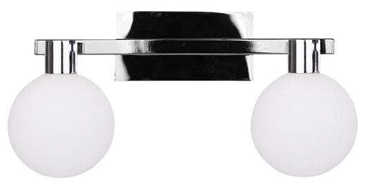 Kinkiet chrom/biały lampa ścienna 2 Maldus 22-01443