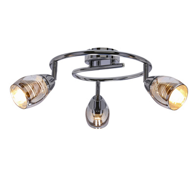 Lampa sufitowa Milton reflektor ze szklanymi kloszami regulowana 3-punktowa do kuchni