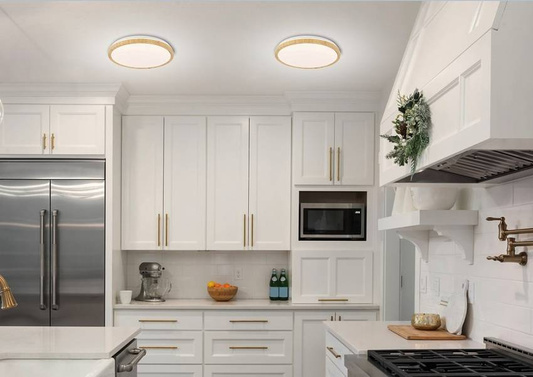 LED-Deckenleuchte 18W weiß + Holz 4000K Gandava 13-75109