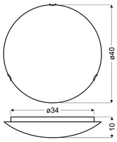 Plafon okrągły lustrzany wzór Galeo 14-13057