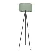 SHANTI lampa podłogowa czarny 1x40W E27 abażur miętowy  51-38753