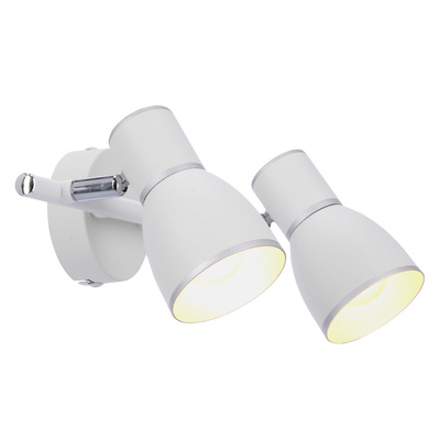 Wandlampenleiste 2X40W E14 weiß/chrom FIDO 92-63373