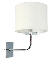 Aplică cromată cu abajur țesut E14 40W lampă Estera Candellux 21-11473
