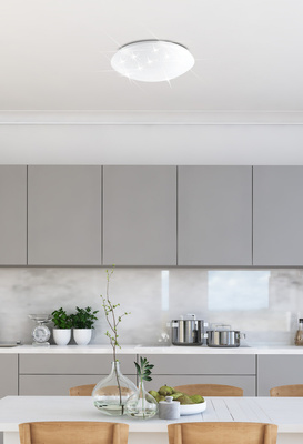 Plafonnier LED blanc 38cm ciel étoilé 4000K Magnus 13-75178