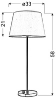 Lampa stołowa gabinetowa satynowa 40W E14 Ibis 41-00913