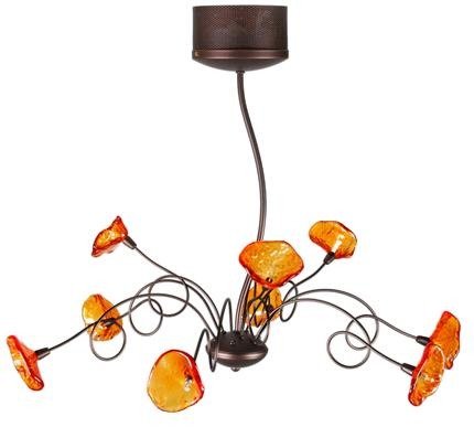 Lampa sufitowa pomarańczowa 9xG4 Malta 39-00630