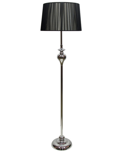 Lampa podłogowa czarna nitkowy abażur 1xE27 Gillenia Candellux 51-21420