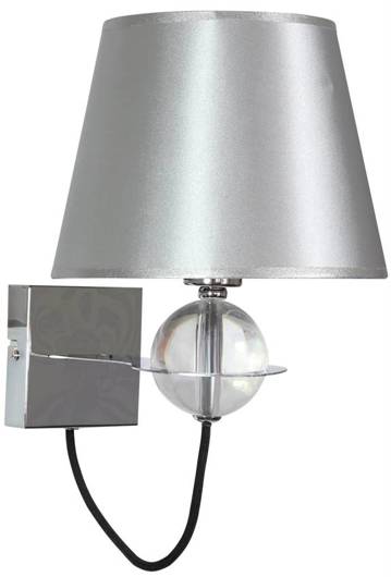 Lampa ścienna kinkiet 1X40W E14 srebrny TESORO 21-29522