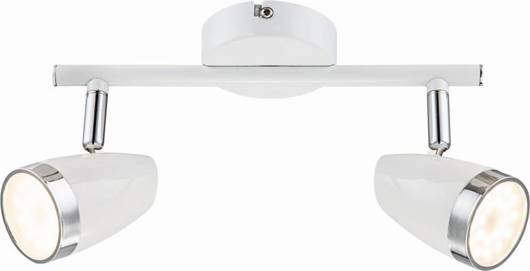 Lampa sufitowa ścienna listwa biała spot LED 2x40W Blanca 92-44013