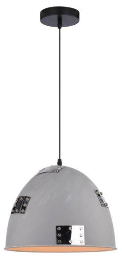 Lampa sufitowa wisząca 1X60W E27 szary + chrom PATCH 31-43160