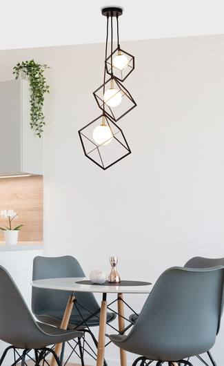 Lampa wisząca czarno-złota 3xG9 Weert Ledea 50103047