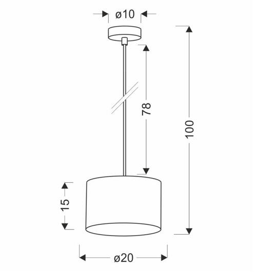 PANDY lampa wisząca czarny 1x40W E27 abażur czarny+złoty