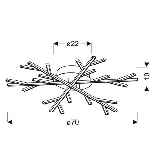 LAMPĂ PLAFON CANDELLUX APETI SAMOS LED NEGRU 4000K