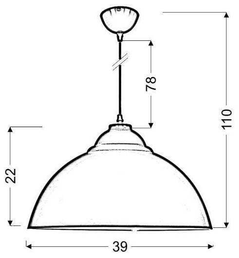 Lampa suspendata Candellux Uni 31-13286 1xE27 Verde