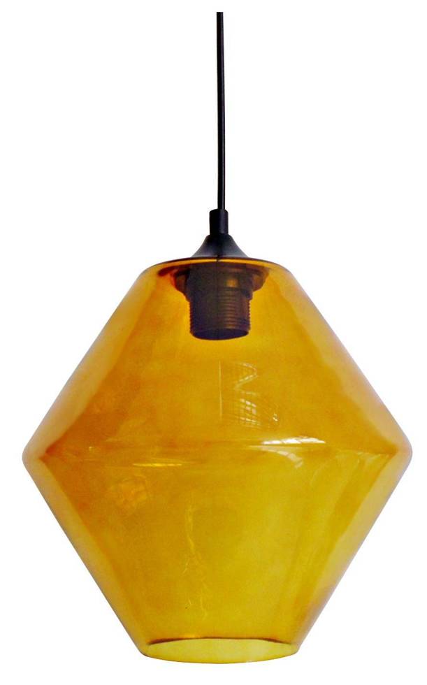 Lampa suspendata abajur romb sticla portocalie 60W E27 Bremen Candellux 31-36223-Z