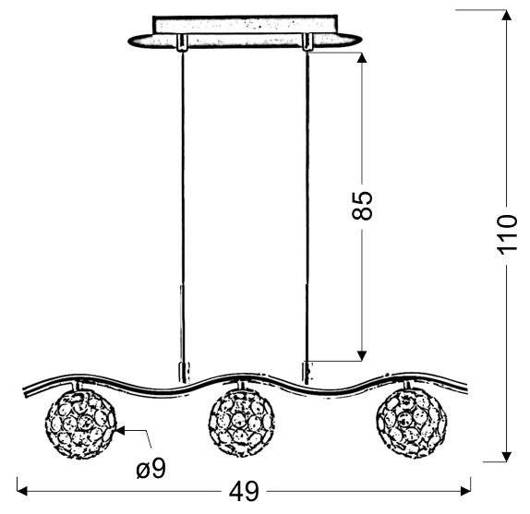 Plafoniera Candellux Starlet 33-85743 G9 din cristal cromat 