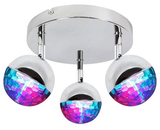 Plafoniera LED 3x3W RGB PARTY 98-67784 CROM