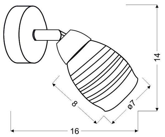 Virginia lampă aplic cromat 1x10w e14 abajur oglindă 91-14009